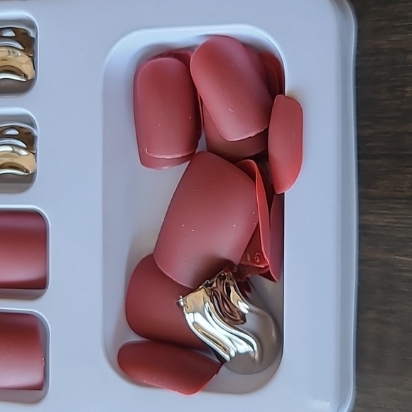 Red Wine Matte Press On Nails - Picture 11 of 14